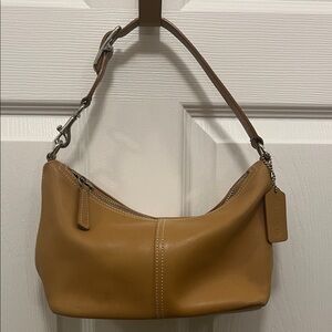 Coach Tan Leather Shoulder Bag